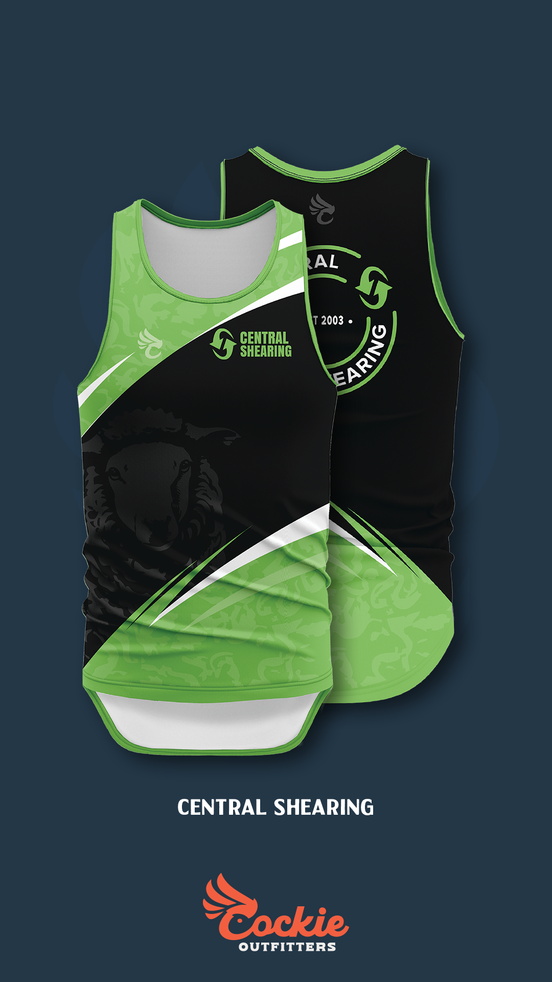 Central Shearing Green custom workwear design