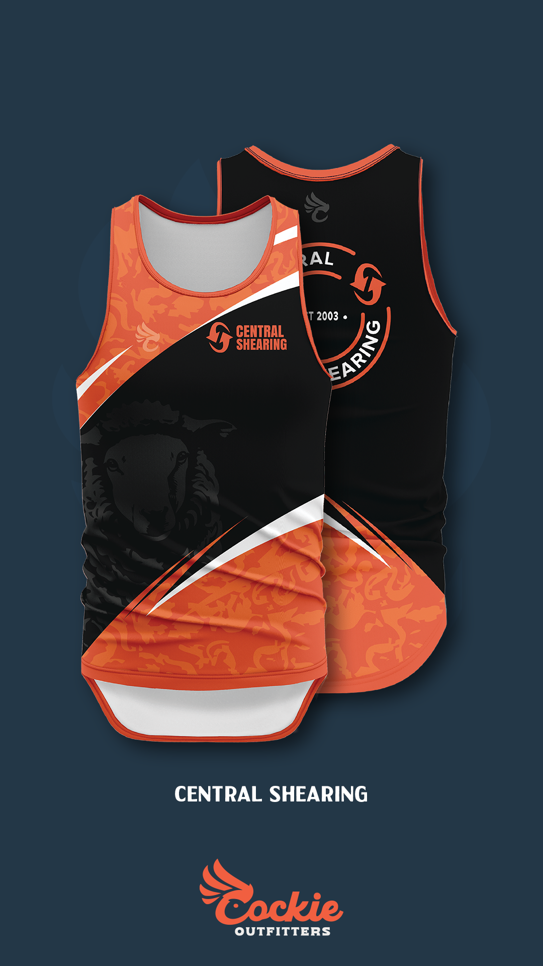 Central Shearing Orange custom workwear design