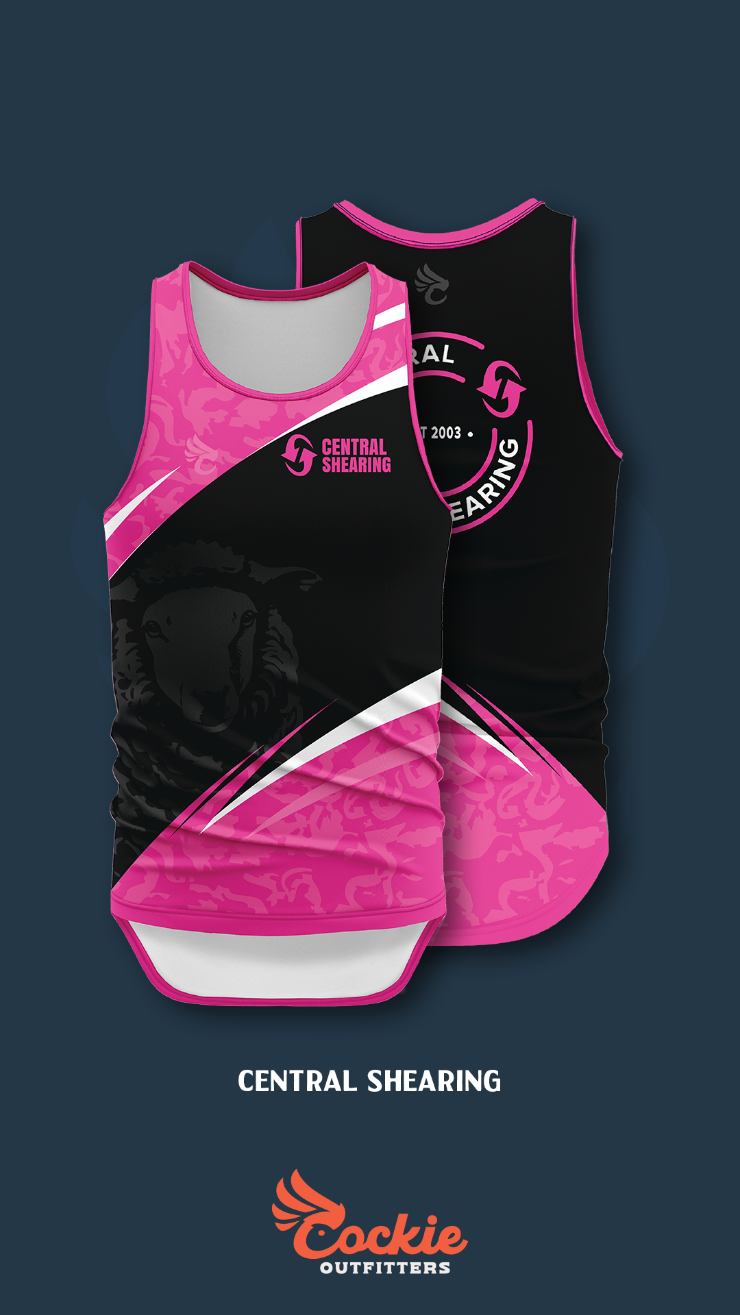 Central Shearing Pink custom workwear design
