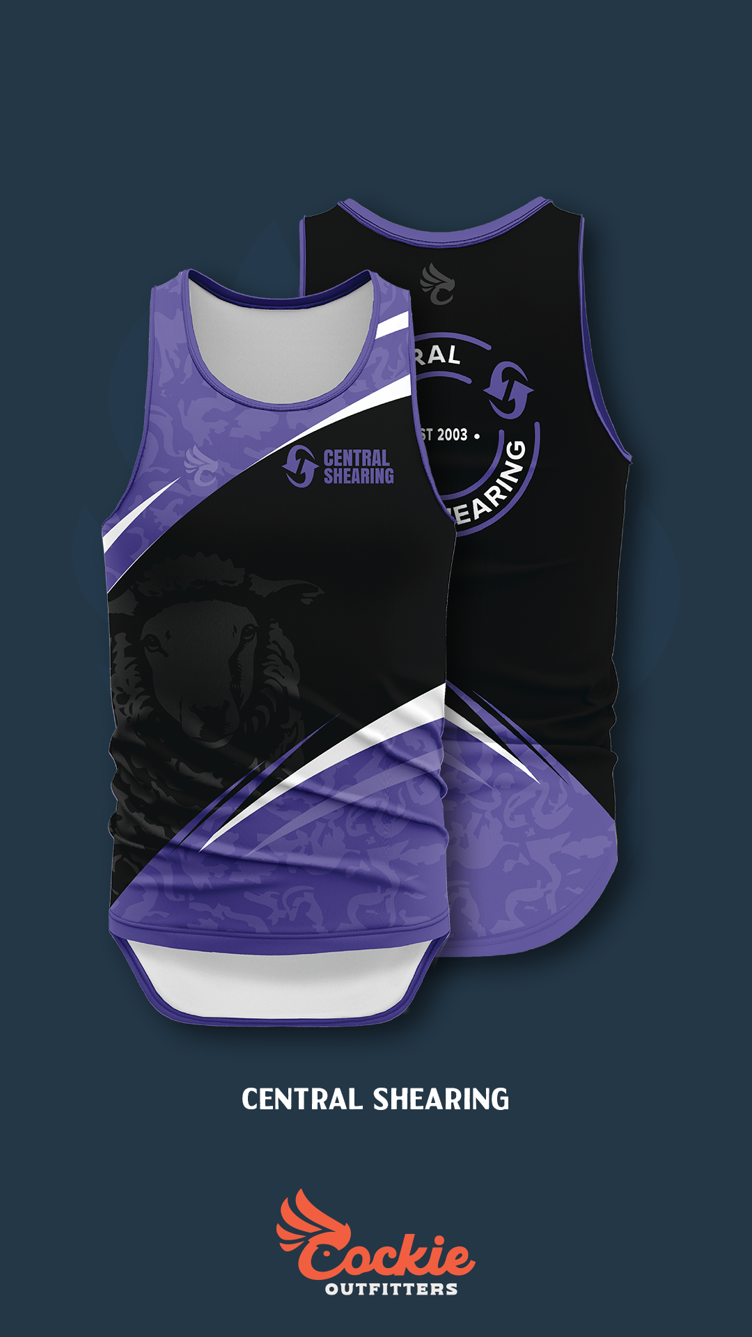 Central Shearing Violet custom workwear design