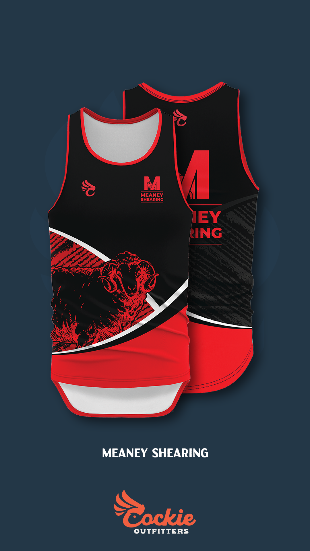 Meaney Shearing Red custom workwear design