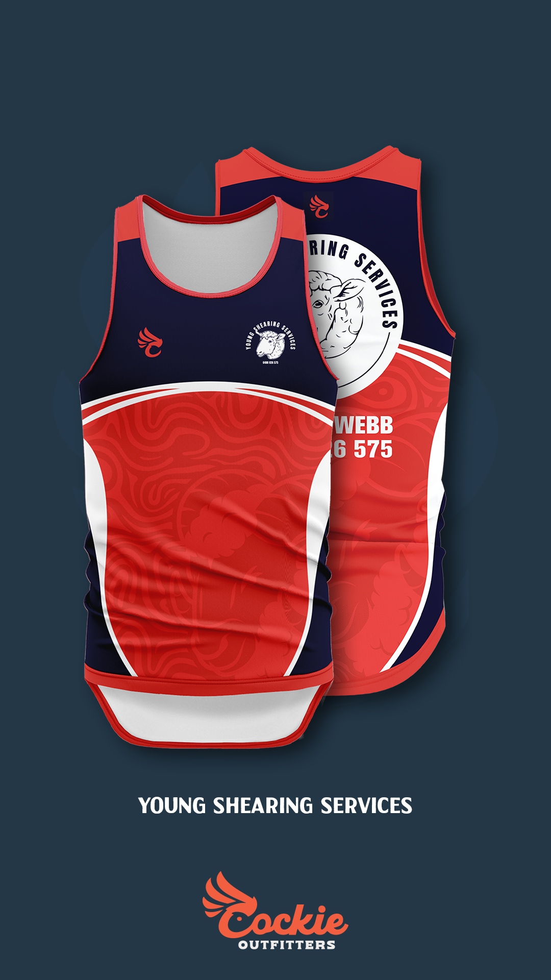 Young Shearing Services Red custom workwear design